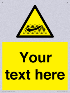 Custom Warning strong river flows